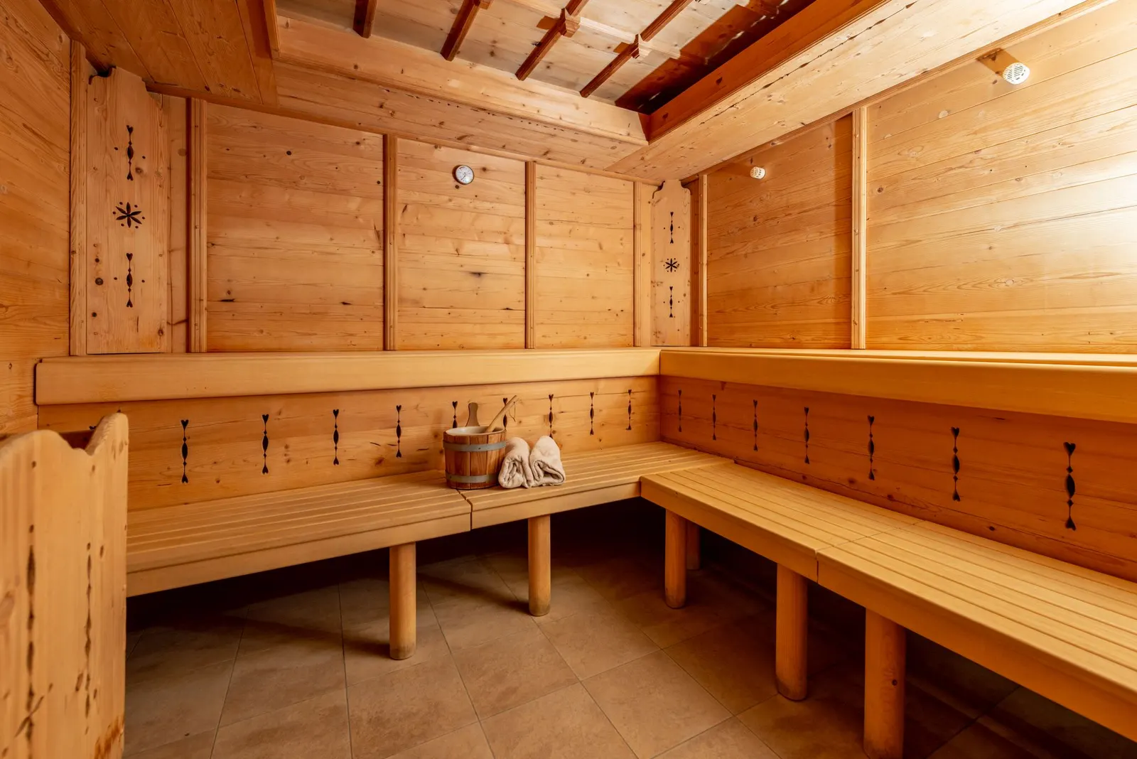 Sauna w hotelu Felsners